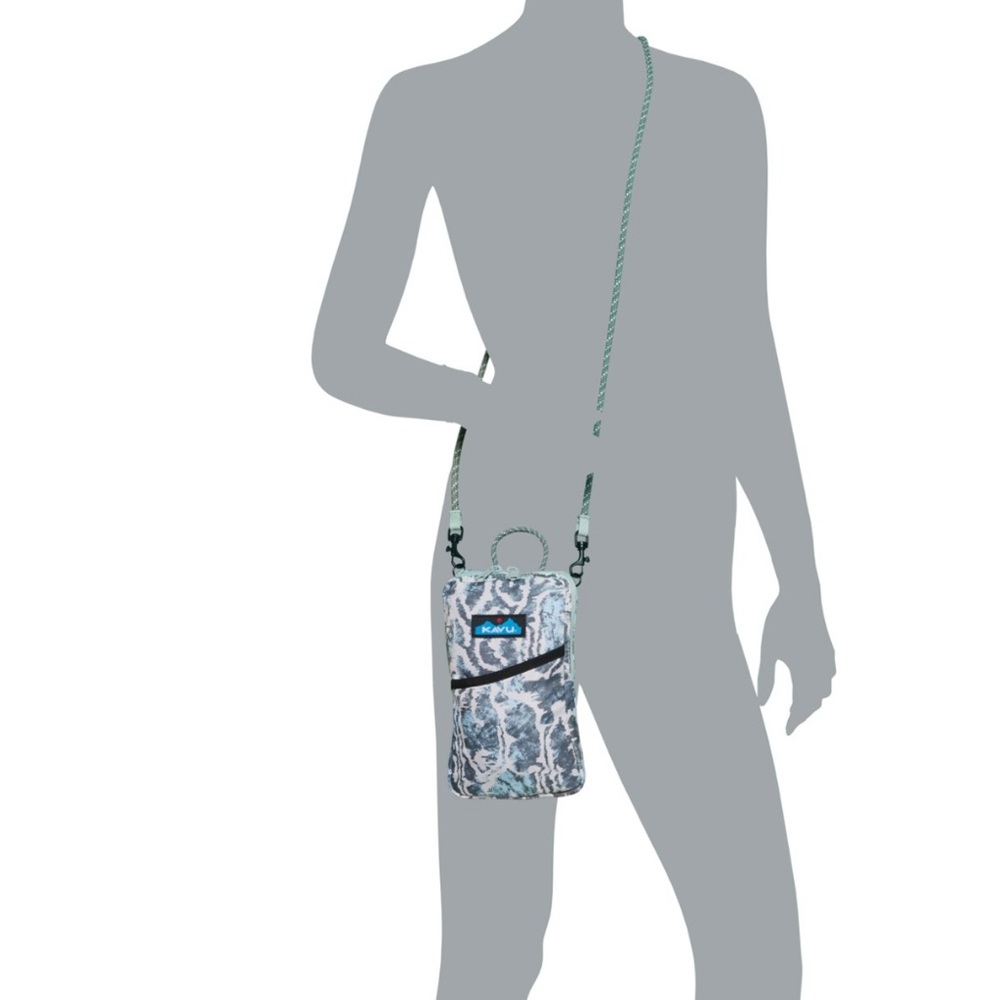KAVU Blue and Gray Patterned Sling Bag - Picture 5 of 5
